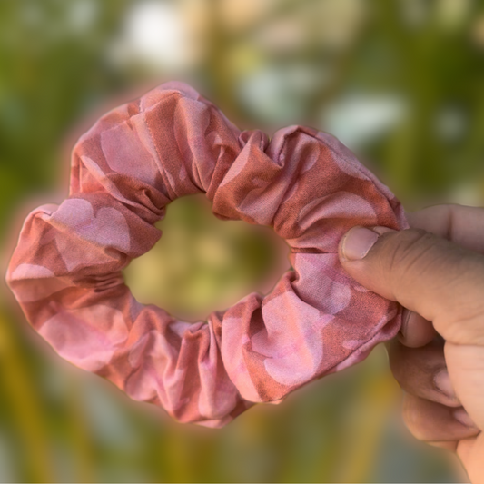 Peach Anthurium Teenie Scrunchie